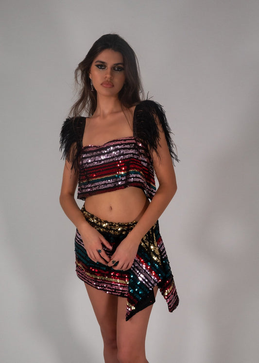 Multi-Colored Sequins Set - Holidays Look 3